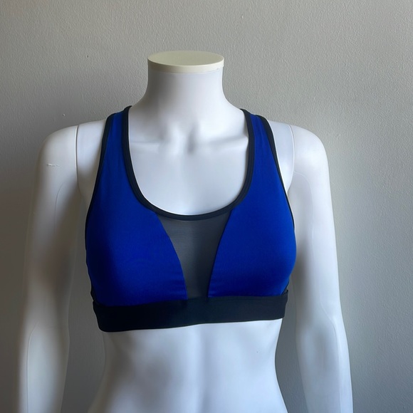 La Senza Sports Bra Medium Blue Black - Picture 1 of 7